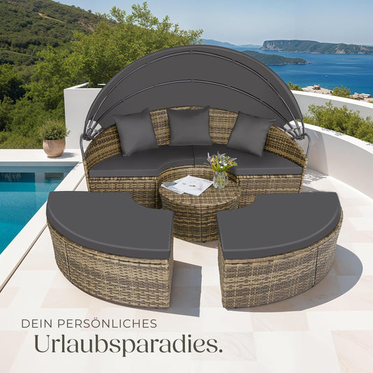 tectake Sonneninsel Gartenliege Wetterfest Outdoor